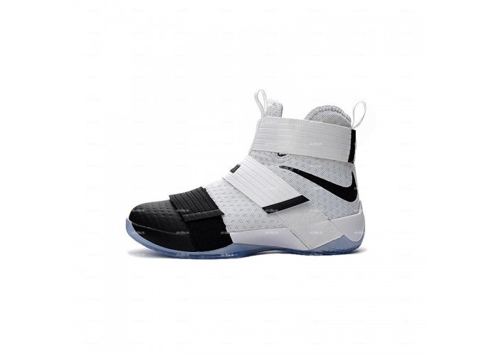Мужские кроссовки Nike Lebron Soldier 10 (бело-черный)